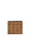 Mcm Monogrammed Bifold Wallet In Brown