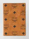 Mcm Monogrammed Passport Holder Foldable Design In Orange