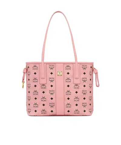 Mcm Monram Printed Drawstring Tote Bag In Pink