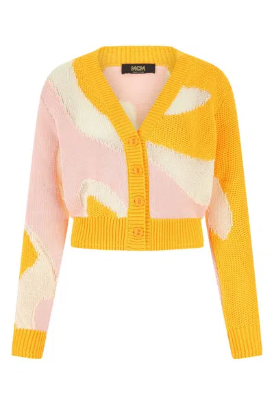 Mcm See Through Inserts Cotton Cardigan In Multicoloured