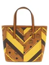 Mcm Studded Toni Top-zip Shopper In Mega Herringbone Visetos In Multi