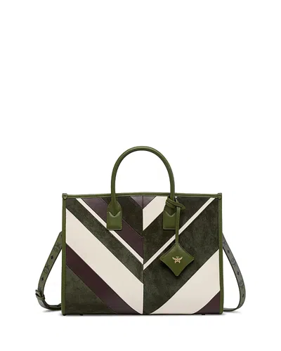 Mcm Munchen Mega Leather Tote In Brown