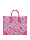 Mcm München "pink" Tote Bag In Pink