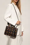 Mcm Small Munchen Visetos Coated Canvas Tote In Black