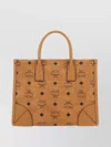 Mcm Structured Monogram Print Tote Bag
