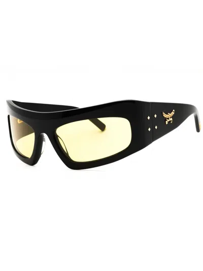 Mcm Mw0001 Acetate Oversized Unisex's Sunglasses In 01e - Shiny Black  / Brown