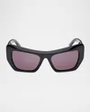 Mcm 59mm Butterfly Sunglasses In Shiny Black Smoke