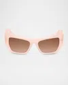 Mcm 59mm Butterfly Sunglasses In Shiny Pink Gradient Brown