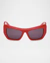 Mcm 59mm Butterfly Sunglasses In Shiny Red Smoke