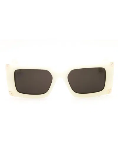 Mcm Mw0007 Sunglasses In 21a - White/dark Grey