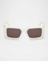 Mcm 52mm Rectangular Sunglasses In White Smoke