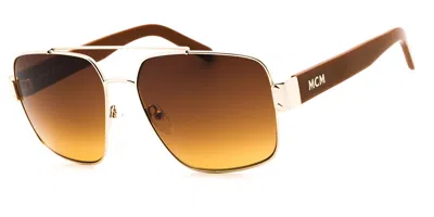 Mcm Mw0008 32f Men's Sunglasses Gold Size 58 In Multi