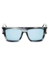 Mcm Rectangle-frame Sunglasses In Grey/other / Blue