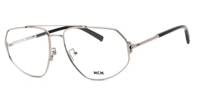 Mcm Mw5014-h 014 Occhiali Da Vista Argentati Per Uomo (solo Montatura) In Metallic