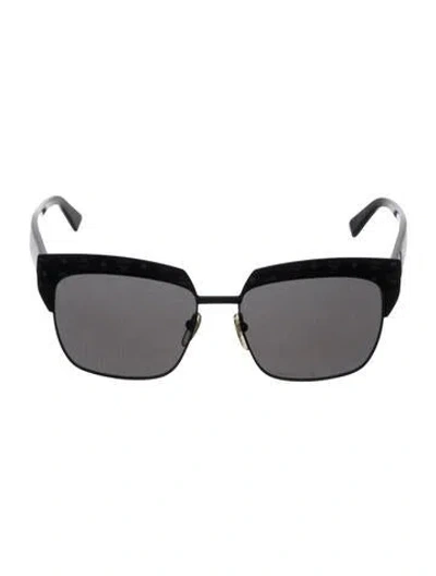 Pre-owned Mcm Narrow Tinted Sunglasses In Black