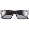 Mcm Navigator 53mm Rectangular Sunglasses In Black
