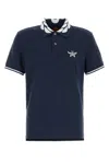 MCM MCM NAVY BLUE STRETCH PIQUET POLO SHIRT