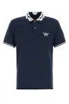 Mcm Men's Navy Stretch Piquet Polo Shirt In Darknavy