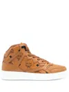 Mcm Neo Terrain Hi Sneakers In Visetos In 褐色