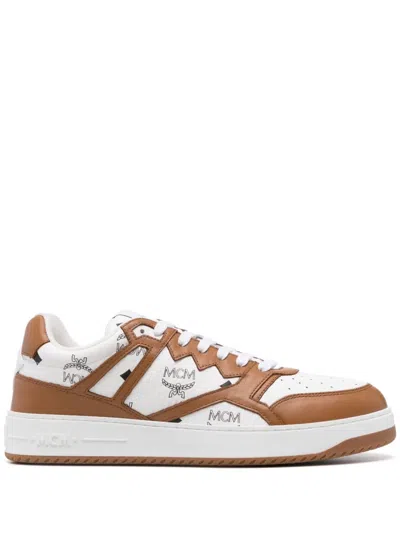 Mcm Neo Terrain Derby Sneakers In Cognac & Offwhite