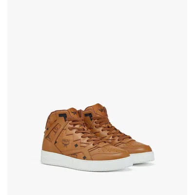 Mcm Neo Terrain Hi Sneakers In Visetos In Brown