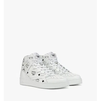 Mcm Neo Terrain Hi Sneakers In Visetos In White
