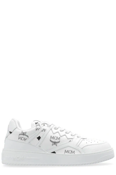Mcm Neo Derby Visetos Sneakers In White