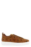 Mcm Multicolor Canvas And Leather Sneakers In Brown