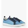 Mcm Neo Terrain Lo Sneakers In Gradation Mesh And Calf Leather In Animal Print