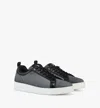 Mcm Neo Terrain Lo Sneakers In Gradation Mesh And Calf Leather In Gray