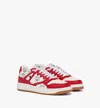 Mcm Neo Terrain Lo Sneakers In Visetos In Candy Red