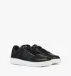 Mcm Neo Terrain Lo Sneakers In Visetos Leather Mix In Black