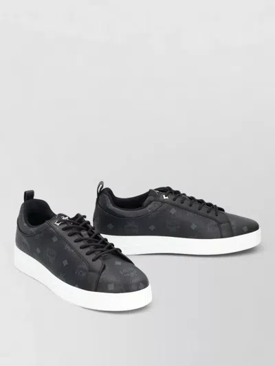 Mcm Neo Terrain Lo Sneakers Visetos Monogram In Black