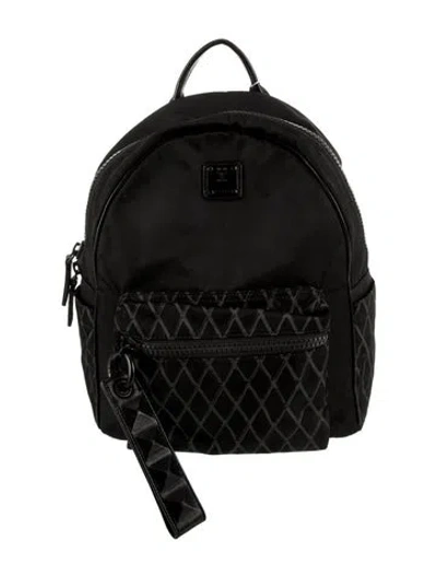 Pre-owned Mcm Nylon Backpack In Black