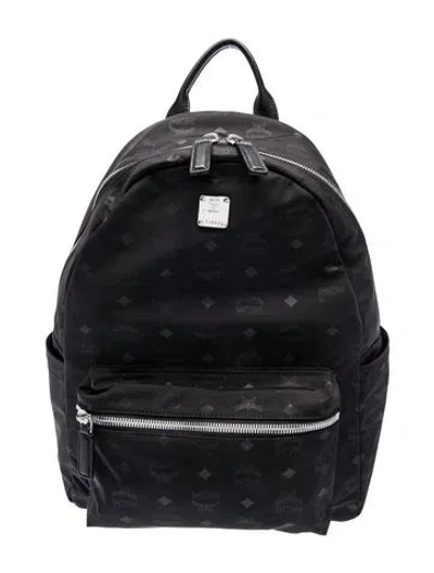 Pre-owned Mcm Nylon Backpack In Black