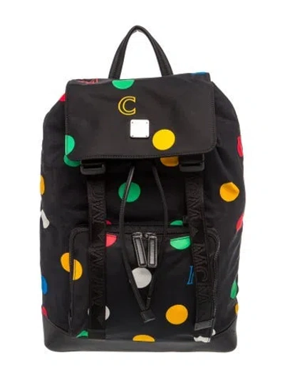 Pre-owned Mcm Nylon Backpack In Black