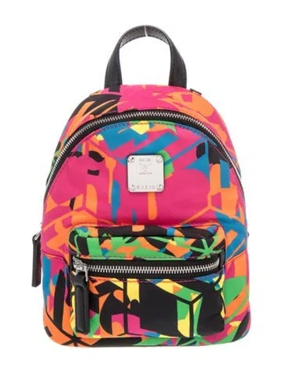 Pre-owned Mcm Nylon Backpack In Multi