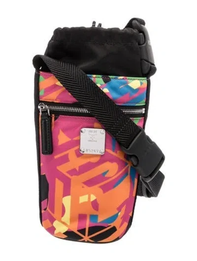Pre-owned Mcm Nylon Bucket Bag In Multi