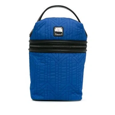 Pre-owned Mcm Nylon Christopher Jet Pack In Blue