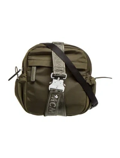 Pre-owned Mcm Nylon Clutch In Green