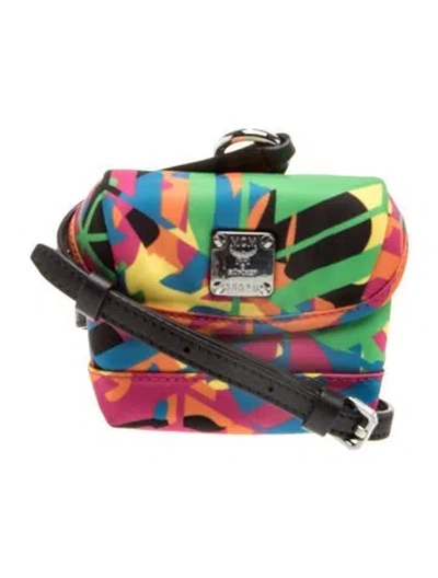 Pre-owned Mcm Nylon Crossbody Bag In Multi