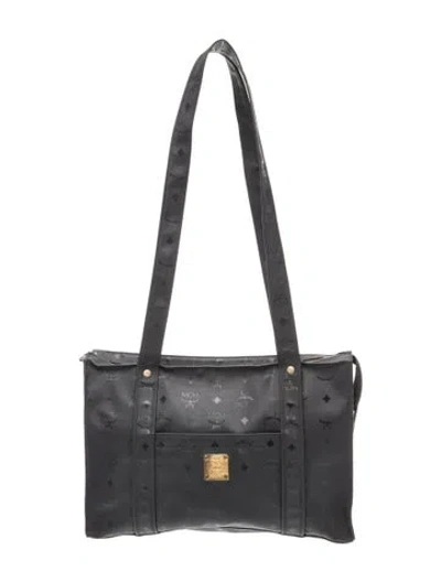 Pre-owned Mcm Nylon Messenger Bag In Blue