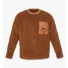 Mcm Monogram-pocket Fleece Sweatshirt In Multi