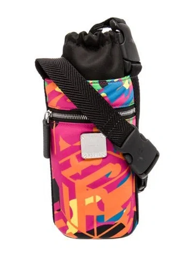 Pre-owned Mcm Nylon Shoulder Bag In Black