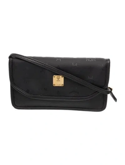 Pre-owned Mcm Nylon Shoulder Bag In Black