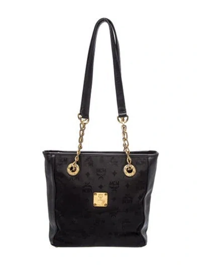 Pre-owned Mcm Nylon Shoulder Bag Vintage In Black