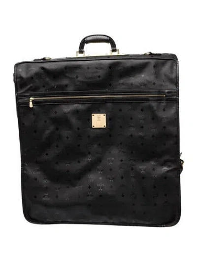 Pre-owned Mcm Nylon Suitcase Vintage In Black