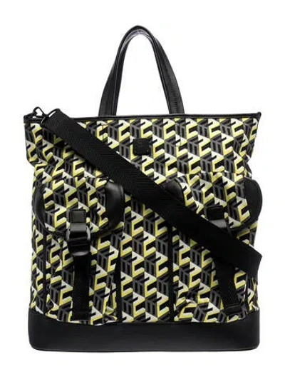 Pre-owned Mcm Nylon Tote In Black