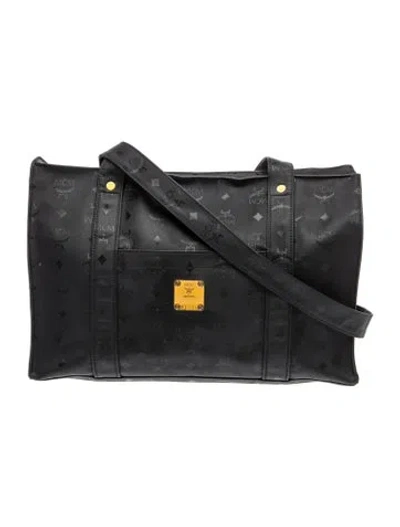 Pre-owned Mcm Nylon Tote In Black