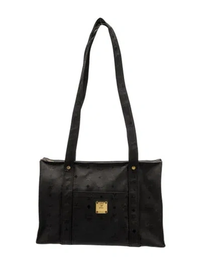 Pre-owned Mcm Nylon Visetos Tote In Black